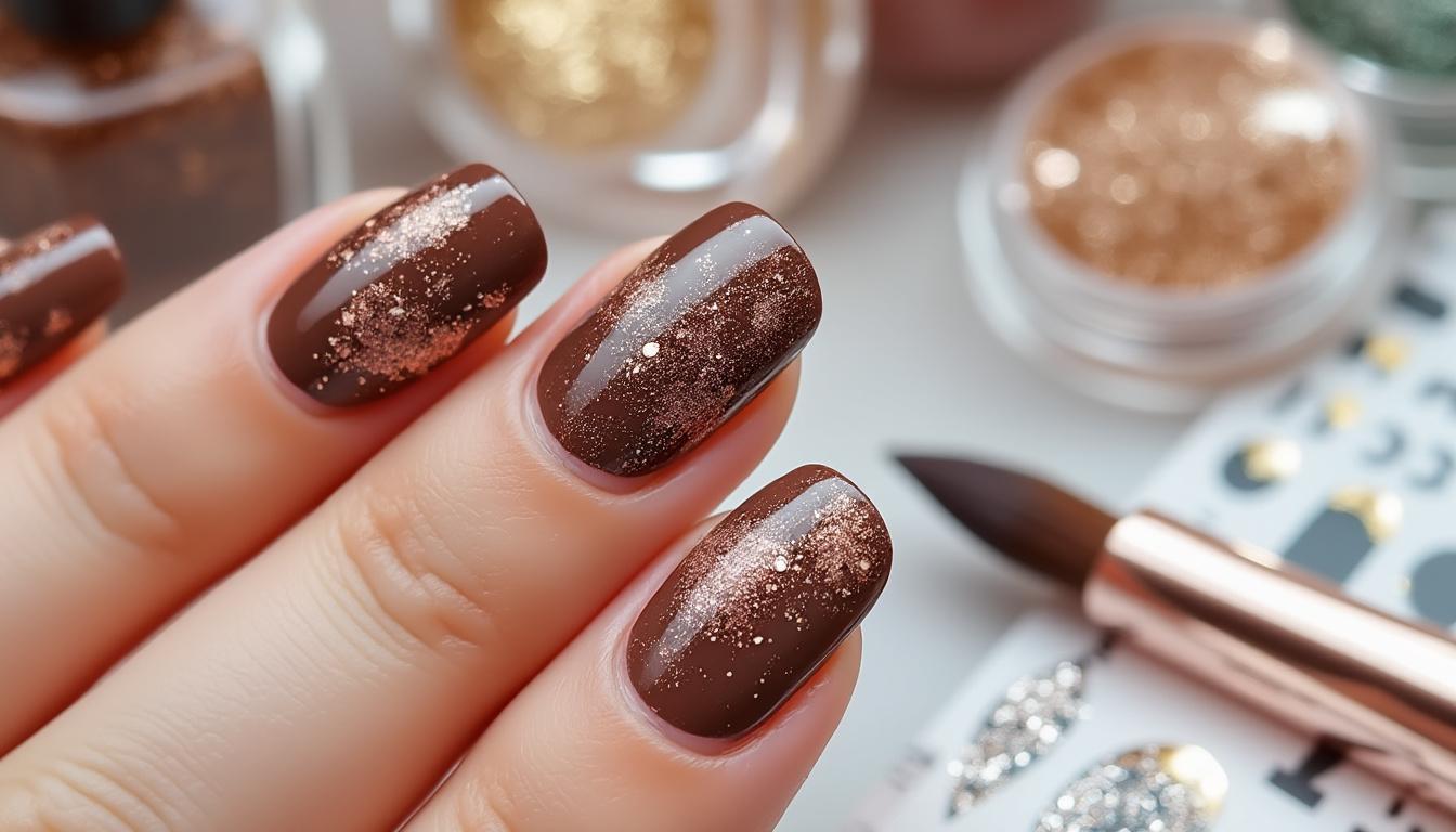 découvrez les secrets du nail art marron éclatant et apprenez à créer des designs tendance et sophistiqués. suivez nos astuces et techniques pour sublimer vos ongles avec des nuances riches et éclatantes qui ajouteront une touche d'élégance à votre look.