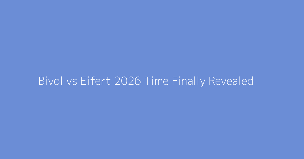 Bivol vs Eifert 2026 Time Finally Revealed