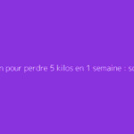 Boisson pour perdre 5 kilos en 1 semaine : science ou arnaque ?