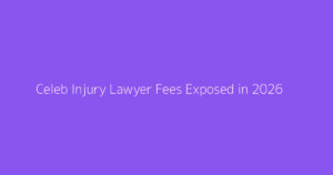 Celeb Injury Lawyer Fees Exposed in 2026