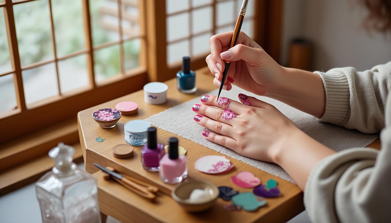 plongez dans l'univers de la manucure japonaise, un véritable art qui sublime la beauté de vos ongles. découvrez des techniques ancestrales, des soins respectueux et des designs élégants qui transformeront vos ongles en de véritables œuvres d'art. offrez à vos mains un moment de détente et de sophistication.