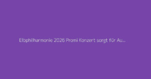 Elbphilharmonie 2026 Promi Konzert sorgt für Aufsehen