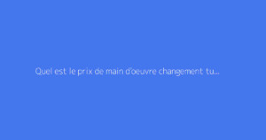 Quel est le prix de main d'oeuvre changement turbo ?