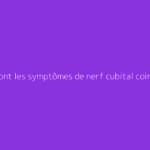 Quels sont les symptômes de nerf cubital coincé ?