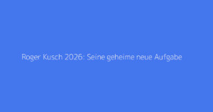 Roger Kusch 2026: Seine geheime neue Aufgabe