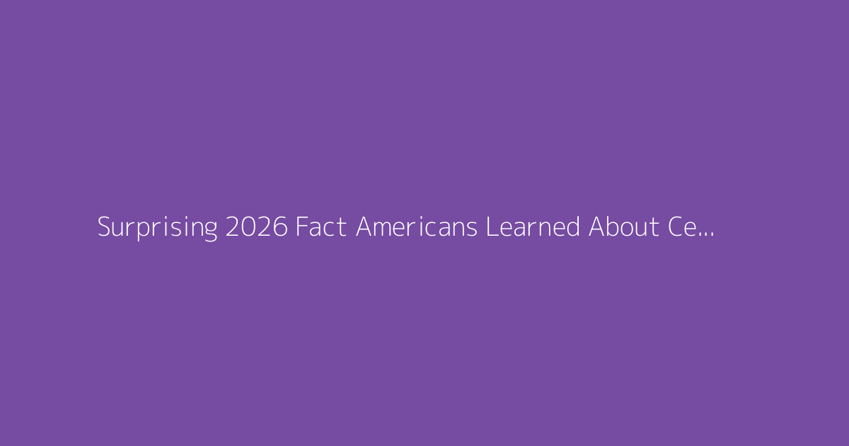 Surprising 2026 Fact Americans Learned About Celebrities