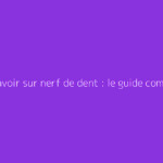Tout savoir sur nerf de dent : le guide complet