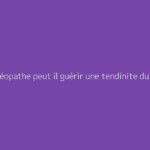Un ostéopathe peut il guérir une tendinite du moyen fessier ?