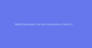 Validité passeport périmé comme pièce d identité : comment s'y prendre ?